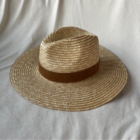 New Gigi Pip The Isla straw Fedora hat in Natural One size - Picture 4 of 7